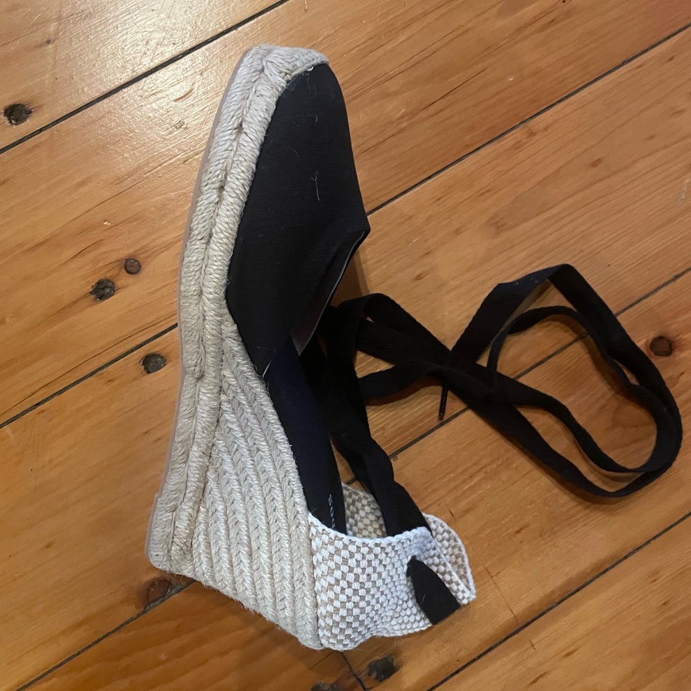 Soludos lace up Marciella wedges never worn